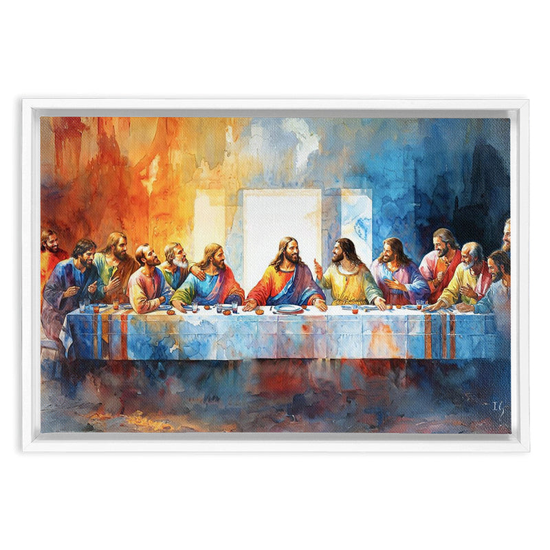 Artistic depiction of a biblical scene in rich, warm colors, symbolizing faith and harmony, perfect for spiritual decor.