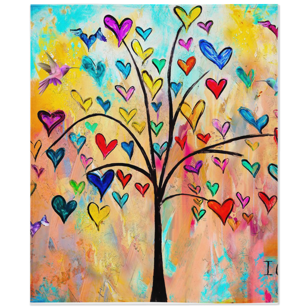 Tree of Hearts Minky Blankets