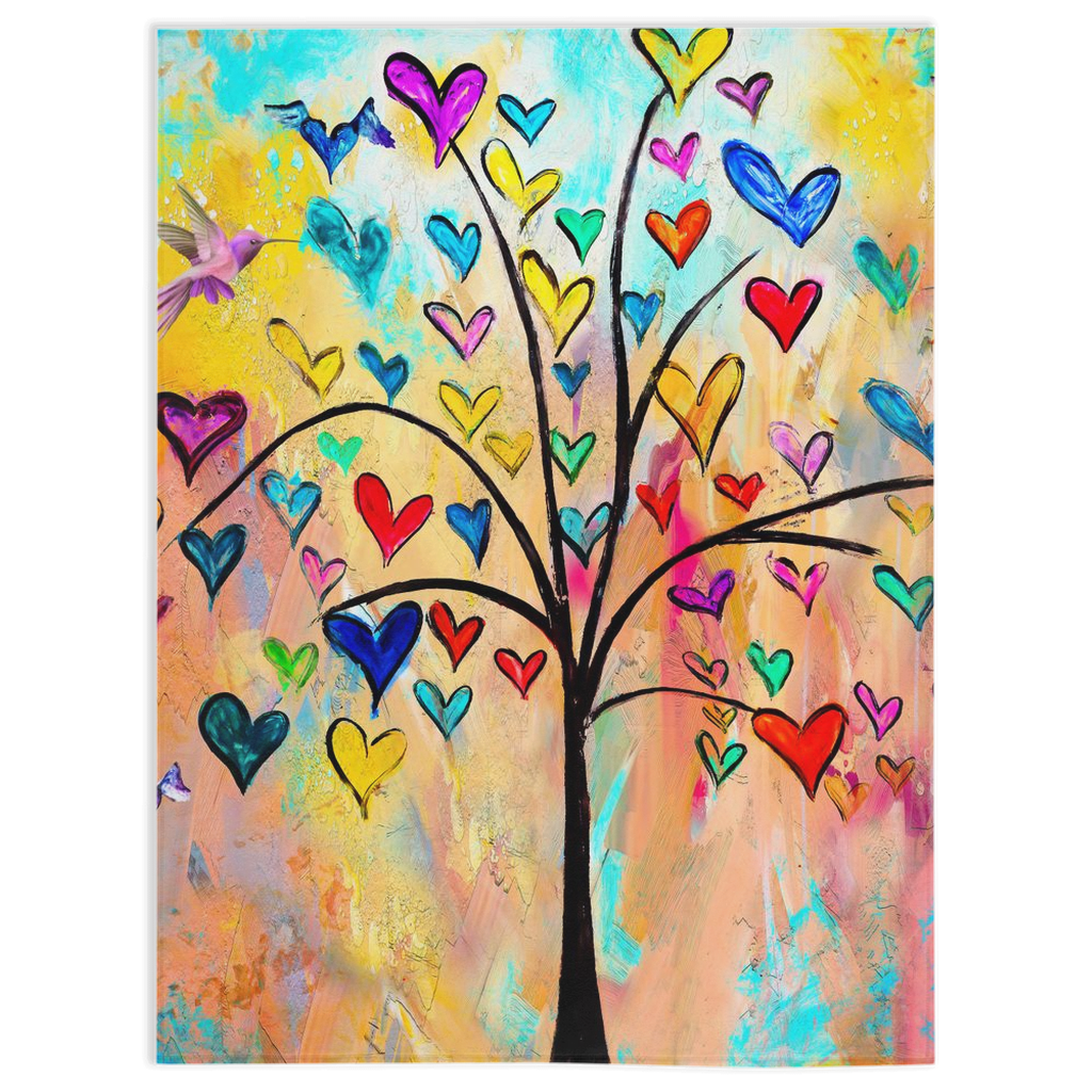 Tree of Hearts Minky Blankets