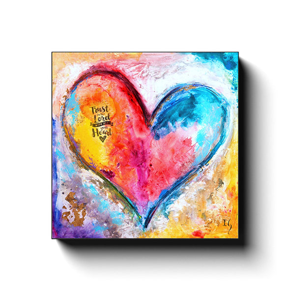 Prism Heart Canvas Print, Love Art