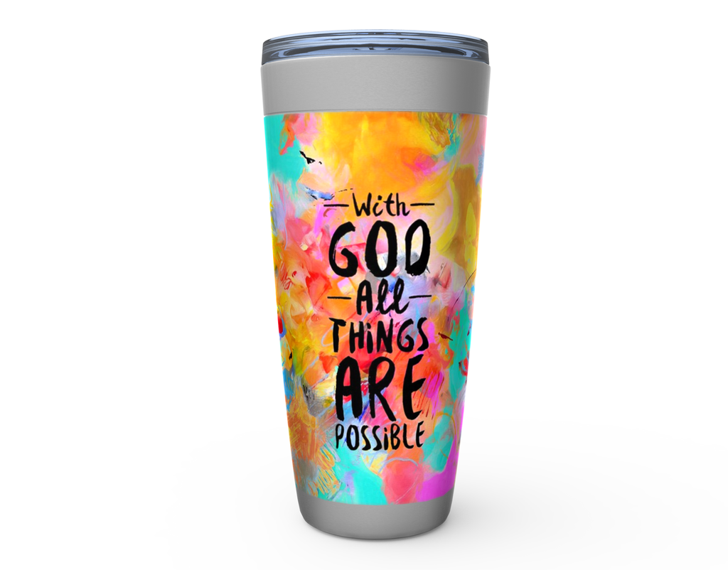 With God All Things Are Possible Stainless Steel Tumbler - ivanguaderramaonlinestores